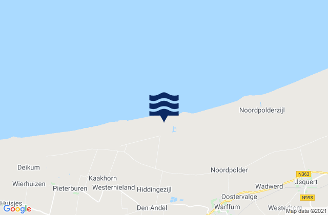 Winsum, Netherlands潮水