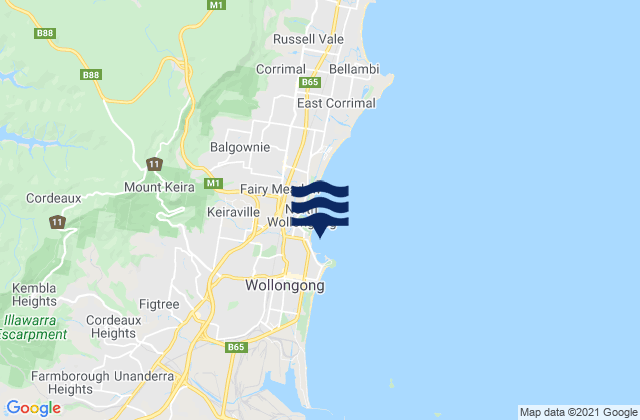 Wollongong North Beach, Australia潮水