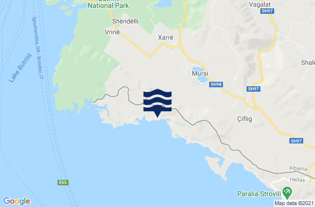 Xarrë, Albania潮水