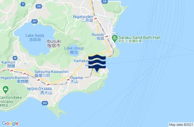 Yamagawa Ko Kagoshima Kaiwan, Japan潮水