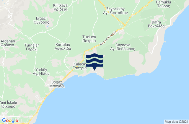 Ágios Efstáthios, Cyprus潮水
