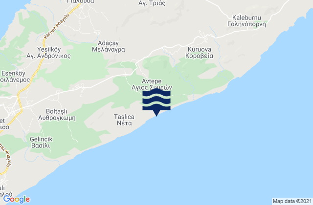 Ágios Symeón, Cyprus潮水