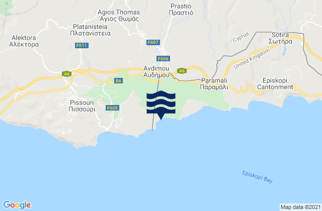 Ágios Tomás, Cyprus潮水