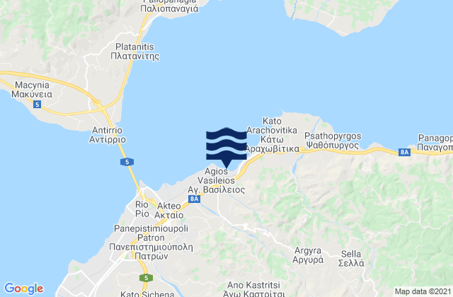 Áno Kastrítsi, Greece潮水