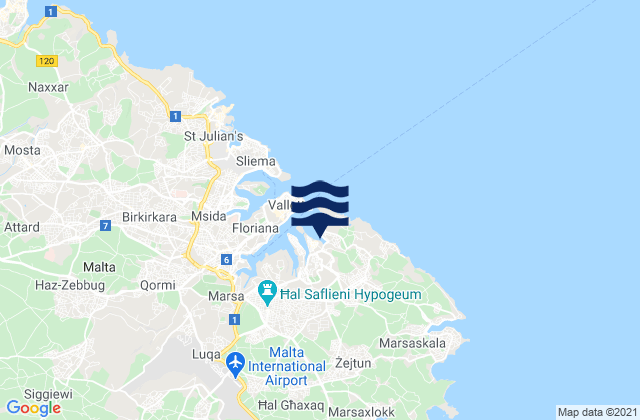 Żabbar, Malta潮水