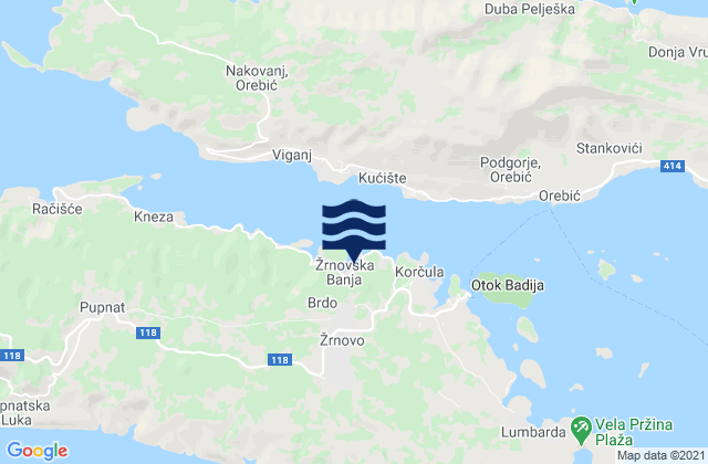 Žrnovo, Croatia潮水
