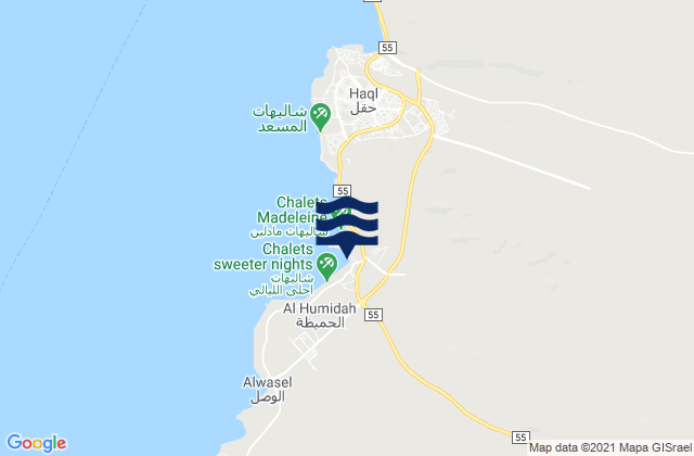 Ḩaql, Saudi Arabia潮水