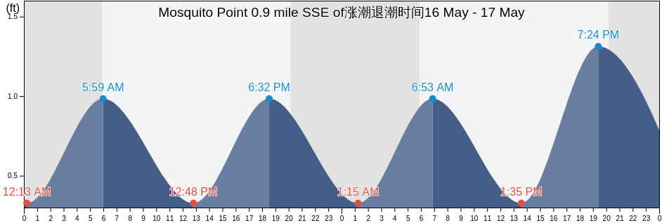 Mosquito Point 0.9 mile SSE of, Middlesex County, Virginia, United States涨潮退潮时间